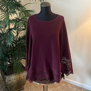 Chico's pullover sweater deep merlot